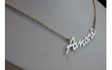 Collana Names argento platinato Amore